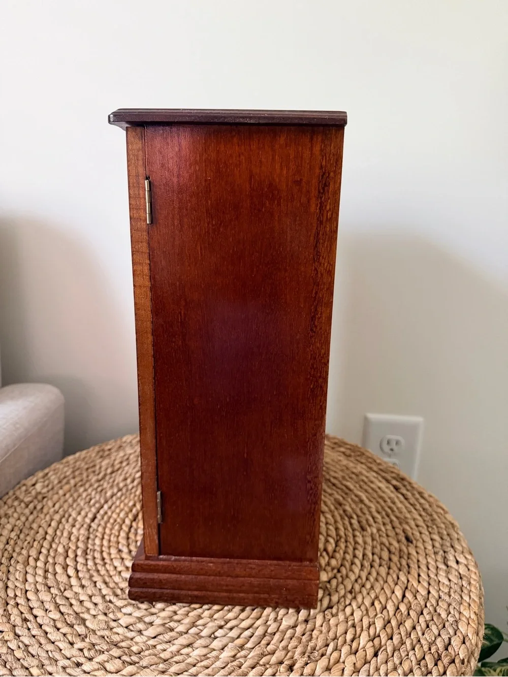 Vintage Wooden Jewelry Tabletop Armoire